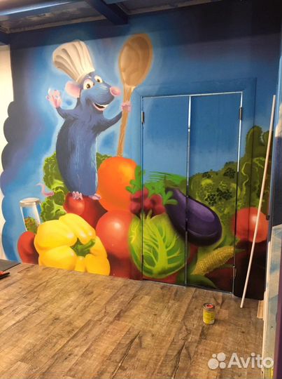 Граффити оформление стен (художественная роспись)