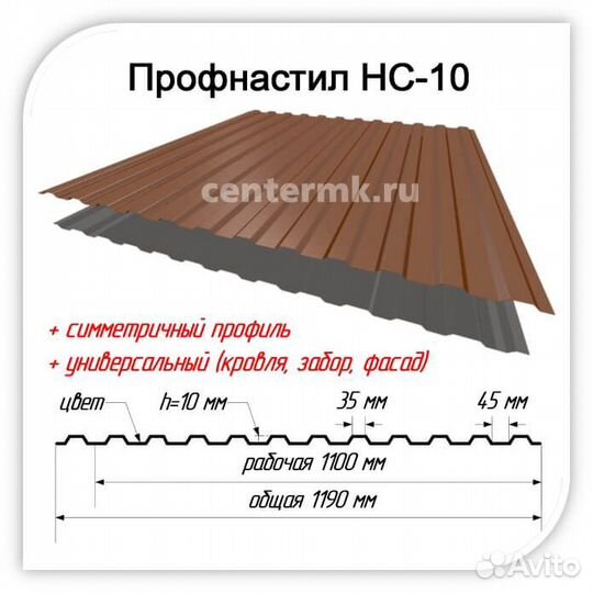 Профилированный лист нс-10