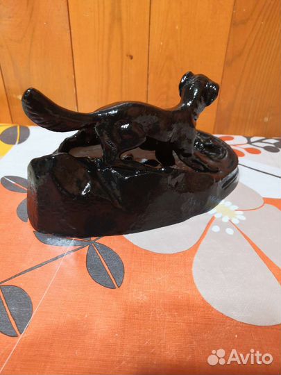Чугунная статуэтка собака и змея счлз 50 - е