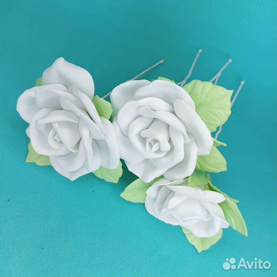 Шпильки для волос с цветами,ручная работа