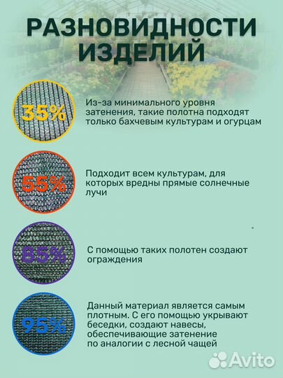 Сетка затеняющая 55% затенение 3х8м