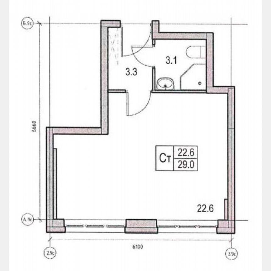 Апартаменты-студия, 29 м², 2/12 эт.