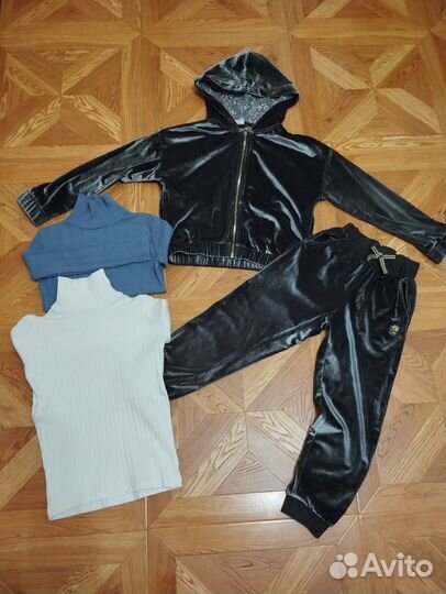 Велюровый костюм водолазки zara девочки