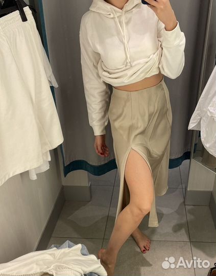 Атласная юбка hm