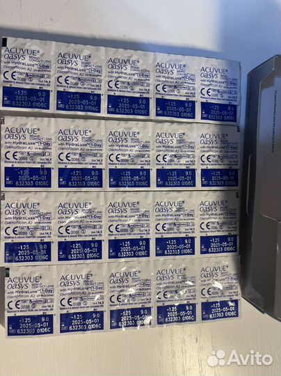 Бронь Линзы контактные acuvue oasys 1 day -1,25