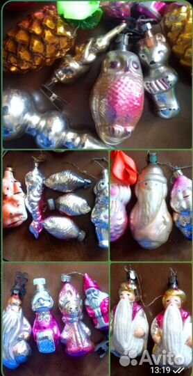 Игрушки на ёлку. Винтаж