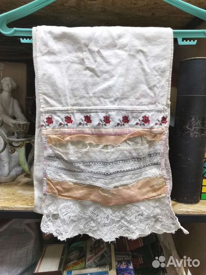 Рушник старинный Хлопок Вышивка Кружево