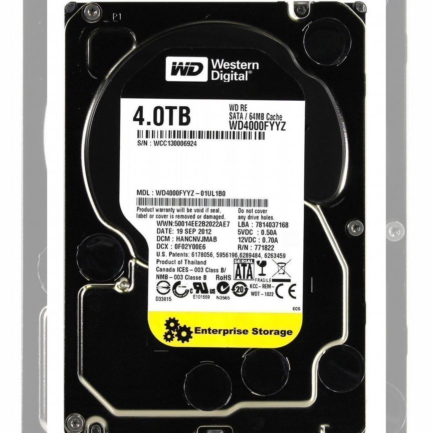 [WD4000FYYZ] Жесткий Диск Wd 4tb Sata3 3.5 Wd4000fyyz