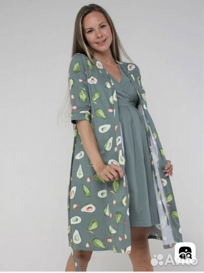 Комплект одежды для беременных, халат и платье