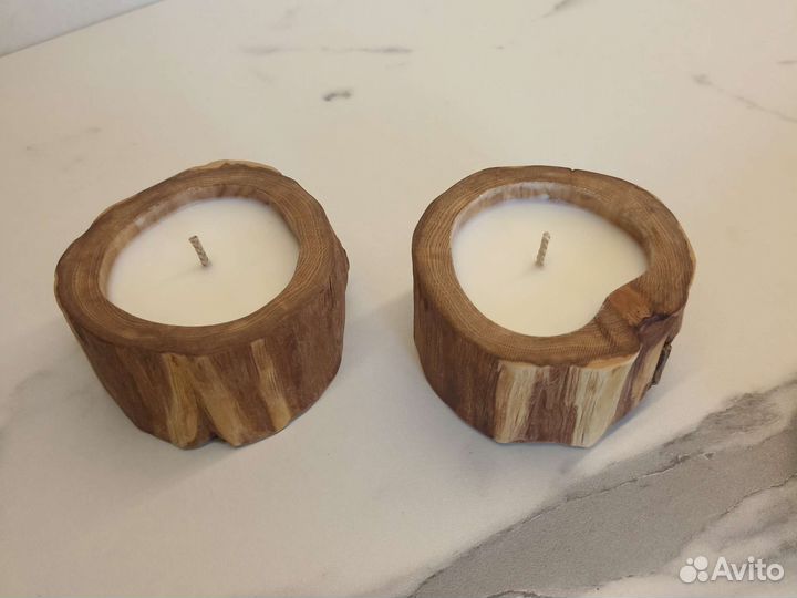 Свечи ручной работы в дереве