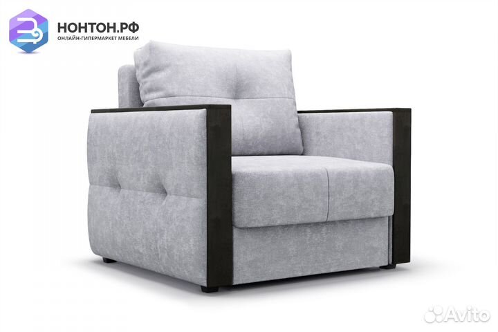 Кресло еврокнижка Инсайд серое