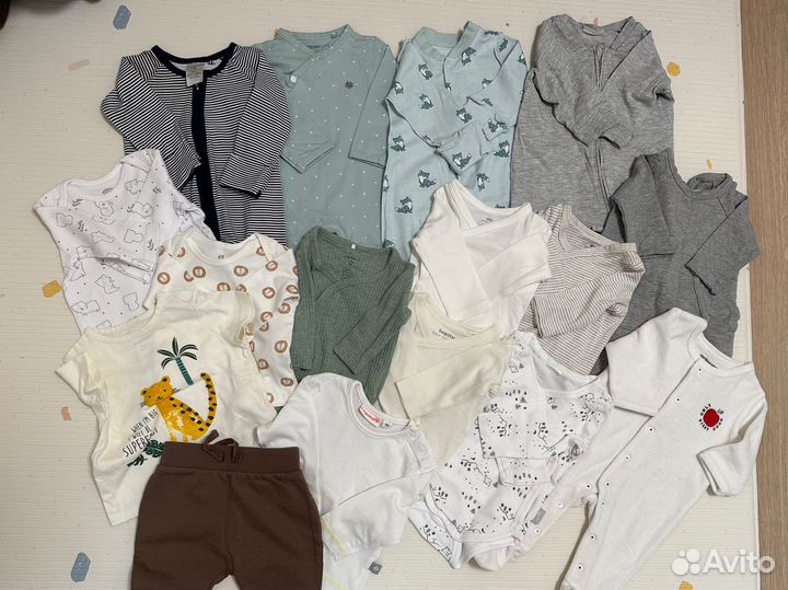 Большой пакет одежды для новорожденного 56/62