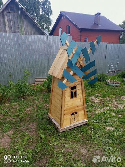 Декоративная мельница, колодец для сада