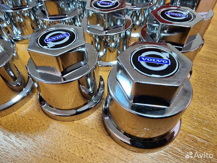 Вольво Колпак 22.5 К-кт 20шт Хром пластик 32мм