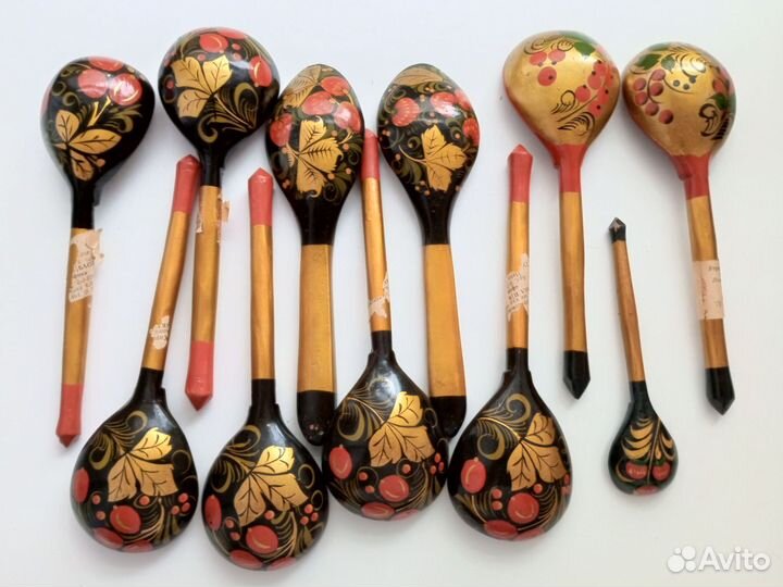 Ложки хохлома СССР