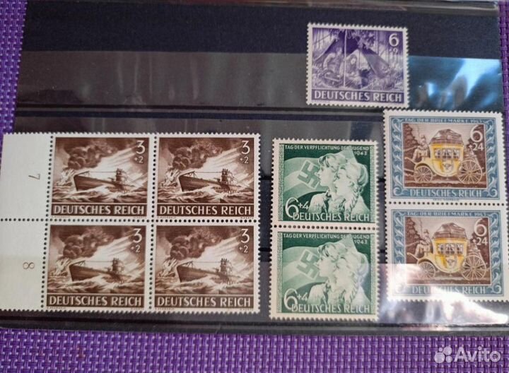 Марки Германия Квартблоки.1941. День героя #