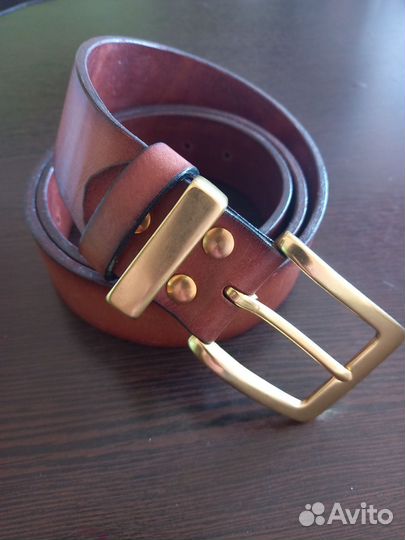 Мужской кожаный ремень ручная работа