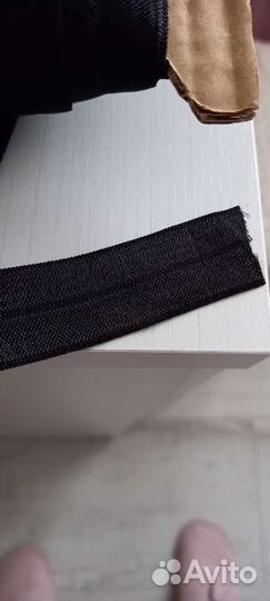 Косая бейка стрейч, черная 20 мм