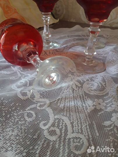 Фужеры цветной хрусталь