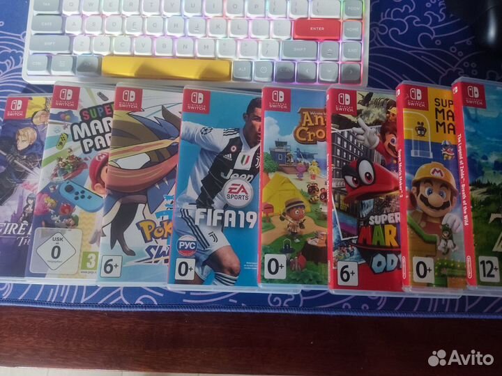 8 картриджей для Nintendo Switch оптом