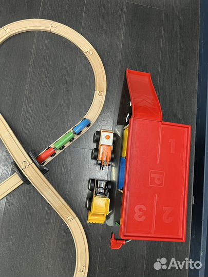 Железная дорога IKEA + гараж икея с машинками