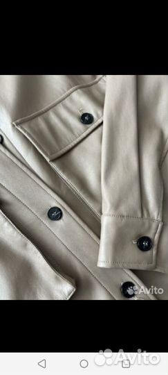 Кожаная рубашка женская