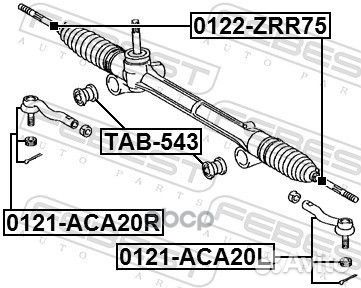 Тяга рулевая перед прав/лев 0122ZRR75 Febest