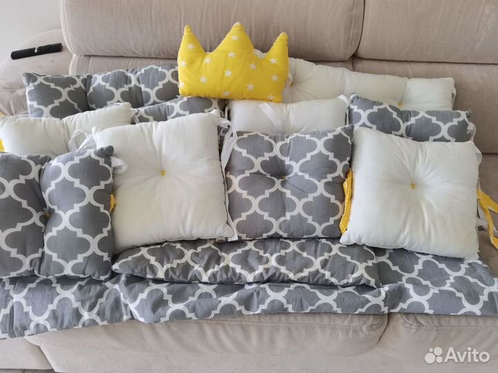 Бортики, кпб и балдахин в круглую-овал кровать