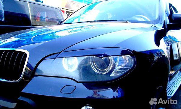 Реснички (накладки) на фары BMW X5E70