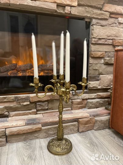 Подсвечник бронза СССР 5 рожков - канделябр