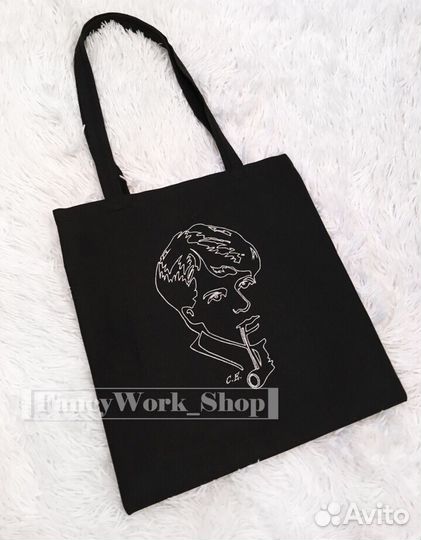 Cумка шоппер с любой вышивкой