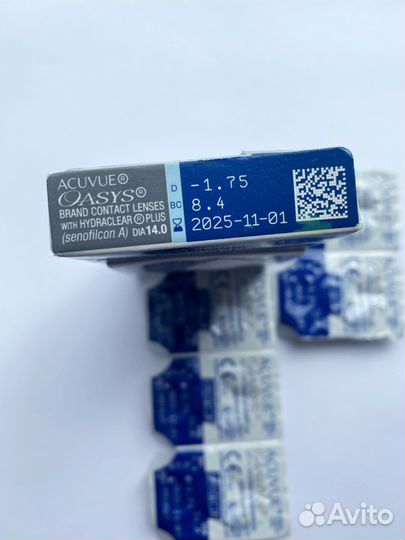 Линзы контактные Acuvue Oasys -1,75 двухнедельные
