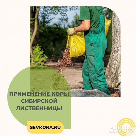 Кора сибирской лиственницы мульча