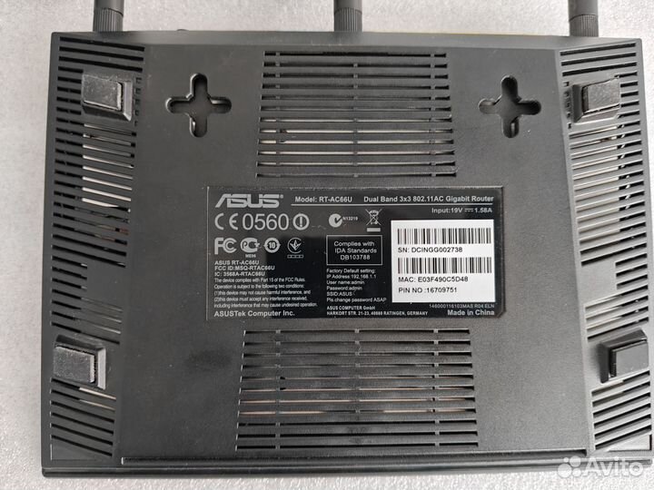 Wi-Fi роутер Asus RT-AC66U