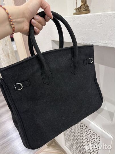 Сумка новая hermes birkin джинсовая 35 см