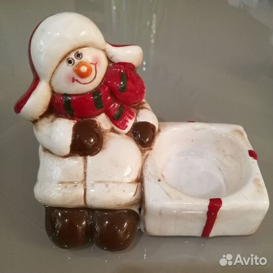 Подсвечники и статуэтка керамика