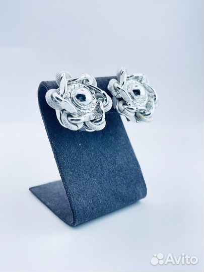 Клипсы винтажные Western Germani цветок 70гг США К