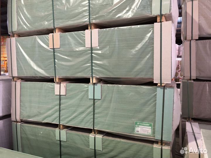 Гипсокартон влагостойкий 12.5 мм. гкл