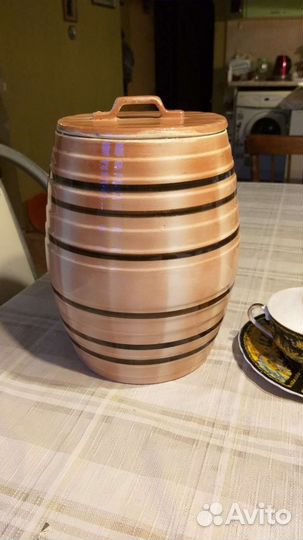 Горшок бочонок керамический