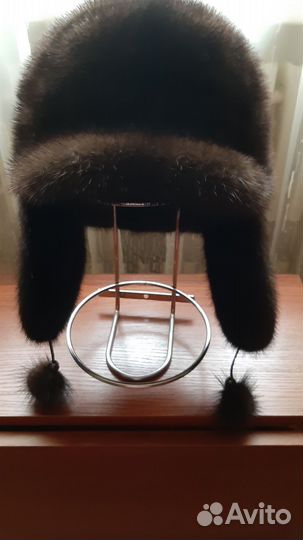 Шапка ушанка женская, норка