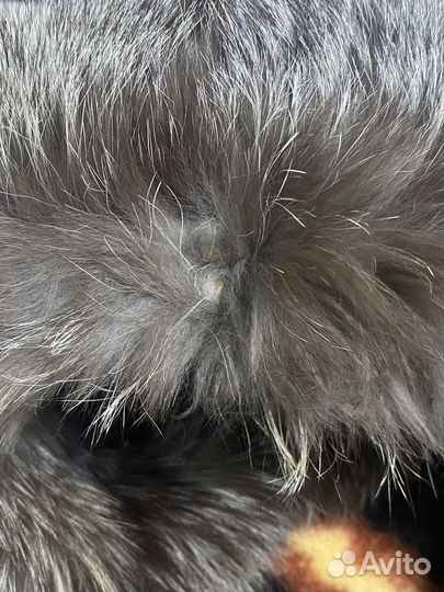 Шапка ушанка натуральный мех, натуральная кожа