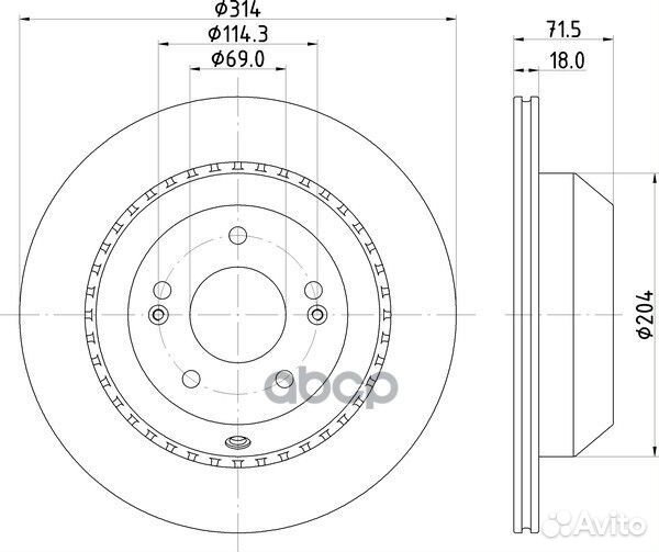 Диск тормозной зад ND6106K nisshinbo