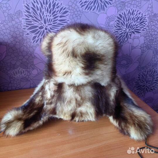 Шапка ушанка хорёк