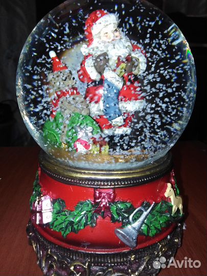 Снежный шар Дед Мороз музыкальный