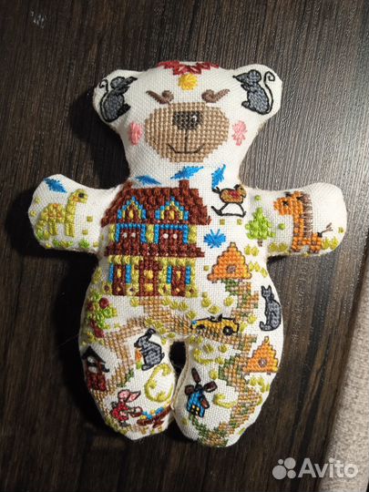 Мишка сплюшка вышитый