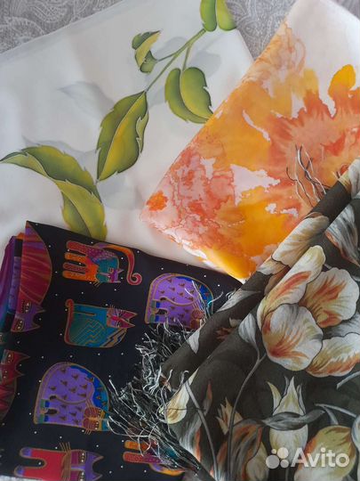 Платки шелк, кашне шерсть