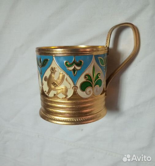 Подстаканник СССР эмаль алюминий клеймо отправлю