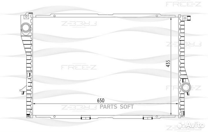 Free-Z KK0120 Радиатор BMW 5 (E39) / 7 (E38) 95- 2