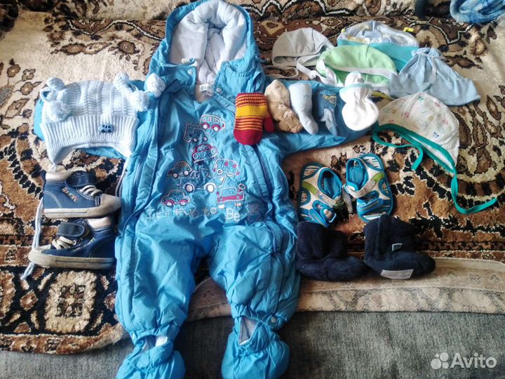 Большой пакет вещей на мальчика с 0 до 12 мес