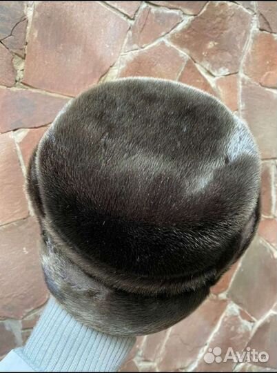 Норковая шапка мужская бу
